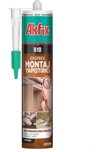 610 Express Poliüretan Montaj Yapıştırıcı Sıvı Çivi 310 ml