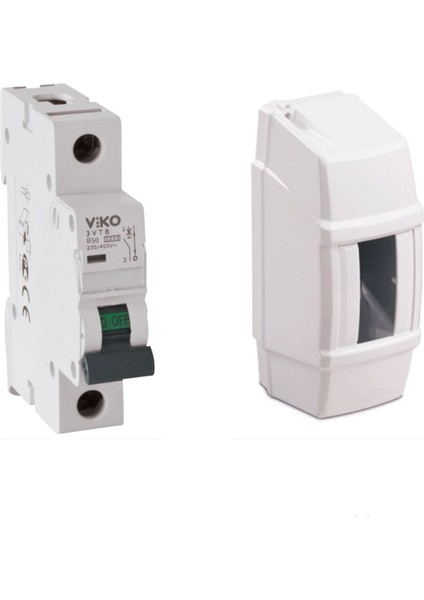 B Tipi 50 Amper Tekli Sigorta + Tekli Sigorta Kutusu