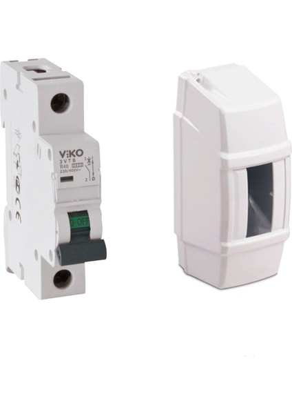 B Tipi 40 Amper Tekli Sigorta + Tekli Sigorta Kutusu