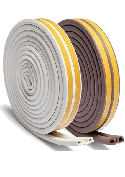 Kapı Pencere Kauçuk Izolasyon Bandı Fitili Yapışkanlı 1 x 2=2 Metre