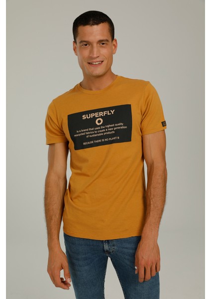 Men Tshırt Kahverengi Erkek T-Shirt 22575-38