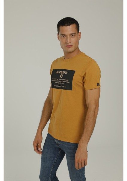 Men Tshırt Kahverengi Erkek T-Shirt 22575-38