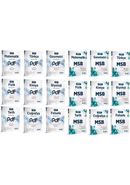 TYT PDF Planlı Ders Föyü Seti + MSB Multi Soru Bankası Tam Set 2023