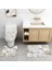 Banyo Mat ve Su Geçirmez Duş Perdesi Seti Emici U Şekilli Tuvalet Kilim Anti Kayma Zemin Halı Tuvalet Banyo Halı Halı | Banyo Paspasları (Yurt Dışından) 4