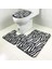 3 Adet / Takım Flanel Zebra Desensiz Kaymaz Mat Banyo Halısı (45 x 75 cm) (Yurt Dışından) 3