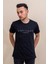 Siyah El Yazısı Imza Baskı Normal Kesim Bisiklet Yaka Erkek T-Shirt 22ETSHEYAZ 1