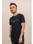 Siyah El Yazısı Imza Baskı Normal Kesim Bisiklet Yaka Erkek T-Shirt 22ETSHEYAZ 5