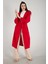 Kırmızı Krep Belden Kuşaklı Kimono 0107121.08 1