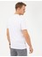 Erkek Beyaz Slim Fit Baskılı Bisiklet Yaka Tişört 50253504-VR013 5