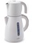 Daystar Çelik Demlikli 2 in 1 Çay Makinesi ve Su Isıtıcı Kettle Latte 3