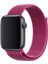 Apple Watch Seri 7 41 mm Cırtlı Spor Loop Hasır Dokuma Kordon - Pitaya 2