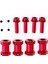 4 Parça Tekerlek Hex Hubs Sürücü Adaptörü Için 1/10 Rc Arabalar Rc Paletli Araba Kamyon Kırmızı(Yurt Dışından) 2