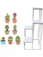 4 Katmanlı Dollhouse Çiçek Standı Kapalı ve Açık Raf Dollhouse Aksesuarları Beyaz (Yurt Dışından) 5