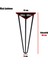 Üçgen Mobilya Masa Sehpa Ayağı 40 cm Mat Siyah Metal Ayak 4