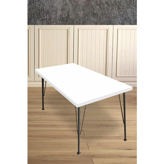 Bambeds Mobilya 60X120 Dekoratif Mutfak Masası Beyaz