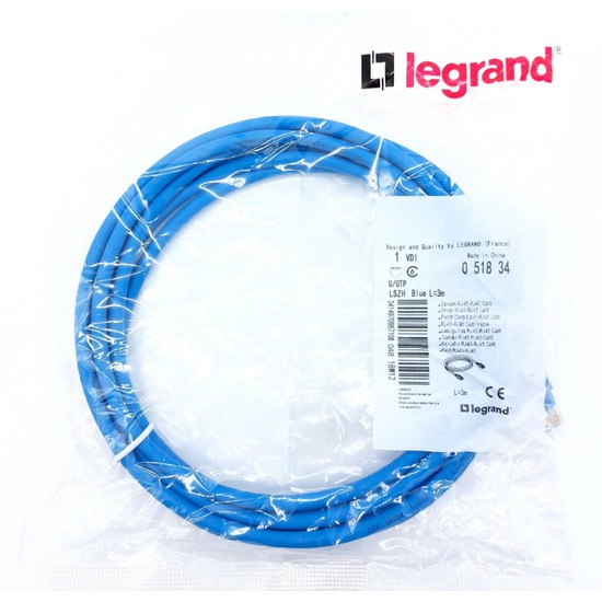 Legrand Patch Cord Utp Cat6 3 mt Blue Fiyatı Taksit Seçenekleri