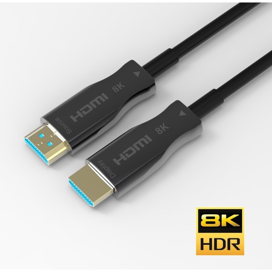 Paugge Aoc Fiber HDMI 2.1 Kablo - 48GBPS, 8k 60Hz, 4K 120Hz, 4K 60Hz, Earc, Hdr, D-Hdr, Hdcp2.3, Dolby Vision, Dolby Atmos (15 Metre)