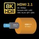 Paugge Aoc Fiber HDMI 2.1 Kablo - 48GBPS, 8k 60Hz, 4K 120Hz, 4K 60Hz, Earc, Hdr, D-Hdr, Hdcp2.3, Dolby Vision, Dolby Atmos (15 Metre)