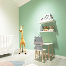 Odun Concept Doğal Ahşap Çocuk Aktivite Masa ve Sandalye Takımı - Baby Hippo/bebek Su Aygırı