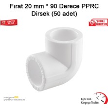 Fırat 20 mm * 90 Derece Pprc Dirsek (50 Adet)