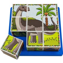 Küpss Dinozorlar Puzzle Seri 1 - (9 Küp 6 Dinazor Yapboz)