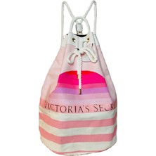 Victoria's Secret Kadın Pembe Büzgü Kapatmalı Sırt Çantası