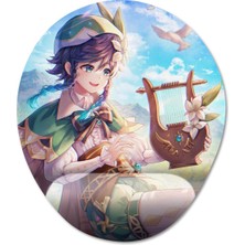 Pixxa Venti - Genshin Impact Bilek Destekli Mousepad Model - 3 Oval