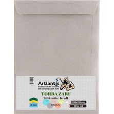 Artlantis Torba Zarf 26X35 cm Kraft 90 gr Silikonlu 25'li 1 Paket Artlantis 260X350 mm Torba Zarf Kraft 25 Li 1 Paket