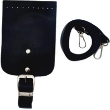 Angel Çanta Aksesuar Tokalı Kapak Aparatlı Suni Deri Çanta Seti Lacivert