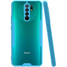 Kvy Xiaomi Redmi 9 Tam Korumalı Renkli Kenarlı Parfe Kılıf Ekran Koruyucu
