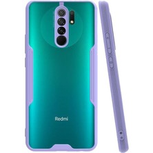Kvy Xiaomi Redmi 9 Tam Korumalı Renkli Kenarlı Parfe Kılıf Ekran Koruyucu