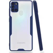 Kvy Samsung Galaxy A21S Tam Korumalı Renkli Kenarlı Parfe Kılıf Ekran Koruyucu