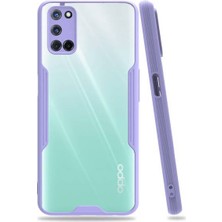 Kvy Oppo A52 Tam Korumalı Renkli Kenarlı Parfe Kılıf Ekran Koruyucu