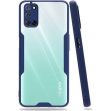 Kvy Oppo A52 Tam Korumalı Renkli Kenarlı Parfe Kılıf Ekran Koruyucu