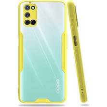 Kvy Oppo A52 Tam Korumalı Renkli Kenarlı Parfe Kılıf Ekran Koruyucu