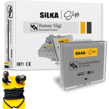 Silka Hamur Silgi Grafit Silgisi Yeni Nesil Çizim Kara Kalem Çalışma Silgisi Dayanıklı Iz Bırakmaz 3 Adet