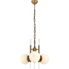 AVONNI AV-60385-3E Eskitme Kaplama Modern Avize E27 Metal Cam Kristal 50cm