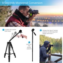 Andoer TTT-003 2'si 1 Arada Fotoğraf Tripod Monopod(Yurt Dışından)