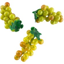 Nettenevime Yapay Meyve 3 Adet Yeşil Üzüm Küçük Boy Süs Dekoratif Sahte Meyve