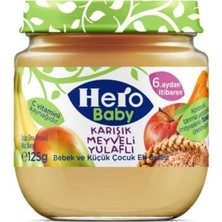 Hero Baby Karışık Meyveli Yulaflı Kavanoz Mama 125 gr * 6 Adet