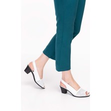 Gondol Kadın Deri Klasik Topuklu Ayakkabı VDT.262 - Beyaz - 39