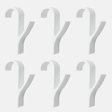 Keluofu 6 Adet Beyaz Kanca Isıtmalı Havlu Askısı Banyo Askı Askısı (Yurt Dışından)