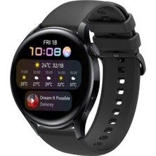 CoverZone Coverzone Huawei Watch Gt 3 Pro 46 mm Kayış Termoplastik Perforated Kordon Siyah