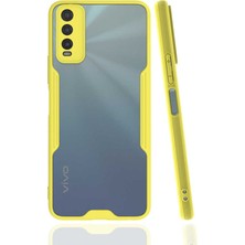 Kvy Vivo Y20 Tam Korumalı Renkli Kenarlı Parfe Kılıf Ekran Koruyucu
