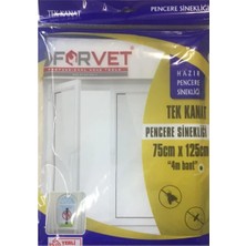 Forvet Yapışkanlı Sineklik Cırt Bantlı Pencere Sinekliği Tül  75 x 125 Cm Beyaz