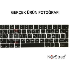 NovStrap Apple Macbook Pro 13 Inch A1706 ile Uyumlu Türkçe Q Klavye Slim Siyah Klavye Koruyucu Kılıf