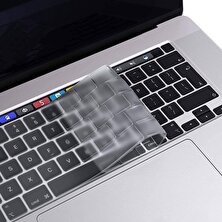 NovStrap Apple Macbook Pro 13 Inc 2020 M1 A2338 ile Uyumlu Türkçe Q Klavye Slim Şeffaf Klavye Koruyucu Kılıf