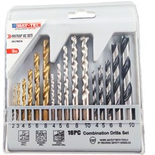 Bay Tec Bay-Tec 16 Parça Metal Ağaç Beton Duvar Delme Uçları Full Set Profesyonel Standlı