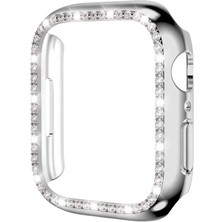 Kupa Apple Watch 40MM Ekran Koruyucu Tam Kapatan Darbe Emici Şık Parlak Taşlı Tasarım