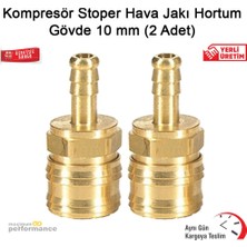 OKÇU KARDEŞLER YAPI MARKET Kompresör Stoper Hava Jakı Hortum Gövde 10 mm (2 Adet)